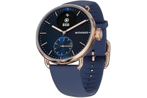 Withings ScanWatch 2 - Montre connectée, électrocardiogramme ECG, SpO2, température, Suivi du Sommeil, santé respiratoire, activités, Calories, étanche, Batterie de 35 Jours, Android & iOS