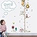 Produktbild FLYFISH Jungle Animals Lion Affe Eule Höhe Maßnahme Wandaufkleber Für Kinderzimmer Wachstum Chart Kinderzimmer Room Decor Wandtattoos