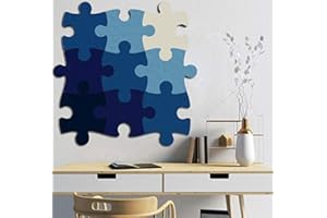 MCLEULLA Felt Memo Bulletin Board for Walls, 9 pcs Cork Board Tiles Wall Stickers, Jigsaw Puzzle Pin Eva Boards Self Adhesive to Keep Photos Display Board Pads Pictures Poster Goals Notes Decorative