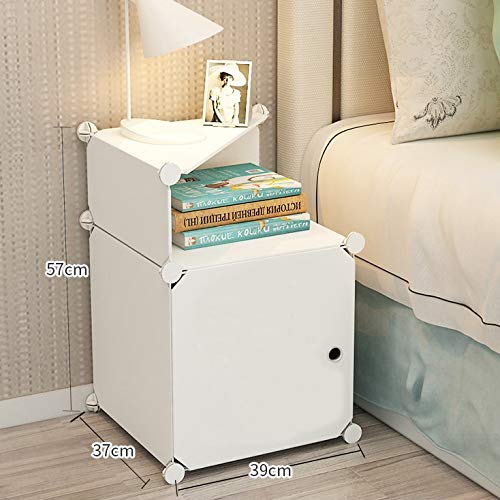 Portable Bedside Nightstand Table Storage Unit Organizer, Cubes