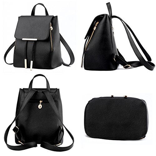 Rucksackhandtaschen SEARCHALL student pu - leder schoolbag mini - frauen reisen rucksack umh  ngetasche rucksack  schwarz 