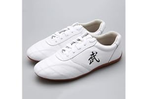 CUIFATI XPF Chaussures Sport Arts Martiaux Chaussons pour Tai-Chi Yoga Kung Fu Chaussures De Sport pour Enfants Adultes,White-40