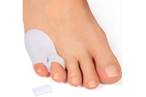 Sumiwish Separadores de dedos Pinky, 10 paquetes de protectores de dedos de gel para dedos superpuestos, dedos de los pies rizados, separadores de dedos pequeños para fricción