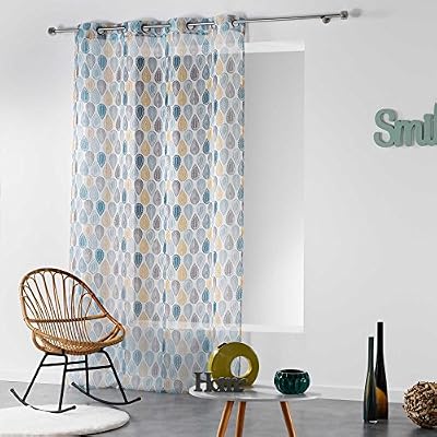 Douceur d'Intérieur PALPITO Panneau à œillets, Polyester, Blanc, 240x140 cm