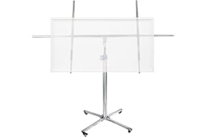 WUDLEP Drywall Rolling Lifter Panel, 11ft Sheetrock Lift Drywall Lift, 68kg Weight Capacity Panel Hoist Jack Tool, Steel Material with Telescopic Arm & 3 Lockable Wheels