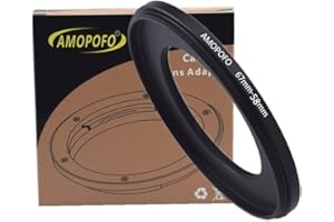 AMOPOFO Bague d'adaptation de filtre en métal - Pour objectif d’appareil photo - Bague Step-down - Avec filetage de filtre de 67 mm sur bague de filtre de 58 mm - Accessoires