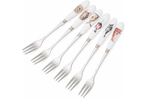 PORTMEIRION Wrendale Designs Juego de 6 Tenedores de Postre