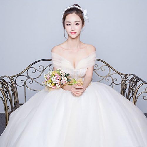 Wedding Dress Modern Word Shoulder Was Thin Slim Large Size Sexy Belts Poncho Skirt Wedding Women,A,L