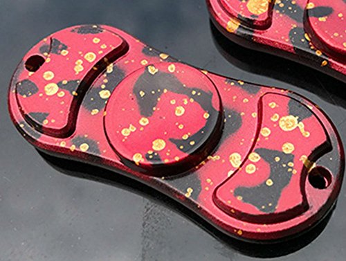 Hand Spinner Toy, Stillshine Metal High Speed Tri-Spinner Fidget Toy EDC Office Toy for Stress and Anxiety Relief (Starry sky red)