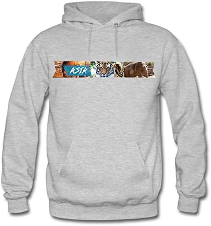 Men Unisex Sweatshirt Hoodie Asia Animal Printed Top Pullover Outwear 3XL