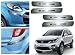 Auto Pearl Premium Quality Car Silver Chrome Bumper Safety Guard Protector - Tata Hexa- Set of 4Pcs RS.699.00