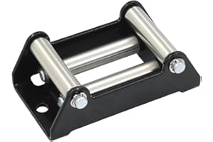 vidaXL 4-Way Fairlead Steel 1500-3000 lbs - Compact Powder-Coated Steel Frame Winch Guide with Galvanised Roller, Easy maintenance, Weather-