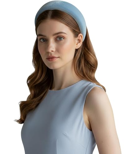 SXQLYH Cerchietti a Fascia per Capelli Donna con Lattice Imbottito, cerchietto capelli donna, Fascia Capelli per Donne, antiscivolo e con imbottitura, cerchietti alla moda da donna/ragazza-Blu