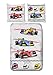 Produktbild Aminata Kids - Kinder-Bettwäsche-Set Formel-Eins-Motiv 135-x-200-cm Jungen, Jugendliche - rot, blau, bunt - Baumwolle - Sportwagen-Bettwäsche-Motiv - Marken-Reißverschluss & Öko-Tex