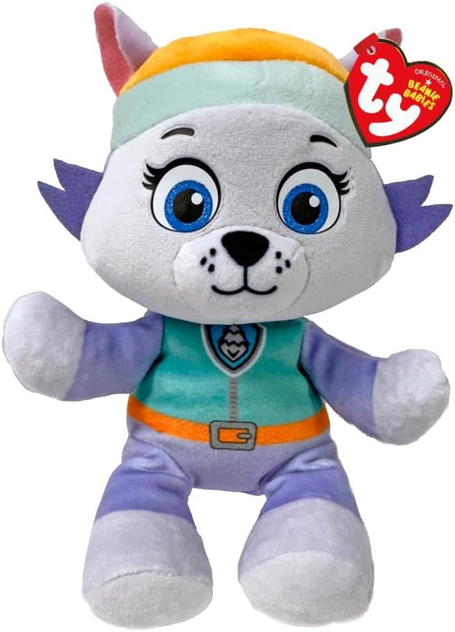 TY Koleksiyonu Paw Patrol, Everest, Yavru Köpek Takımının Tüm Kahramanları Disket Versiyonunda, Koleksiyon için Yumuşak Peluş Hayvan, Büyükler ve Küçükler İçin Hediye Fikri, 20 cm, T44015