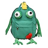 OULII Mochila de Rana de Lona para Niños Adultos para Escuela Viaje Tamaño L (Verde)