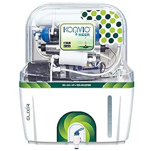 Konvio Neer Elixir RO+UV+UF+TDS Adjuster Water Purifier with High 3000 TDS Membrane (Green), 15 Liter