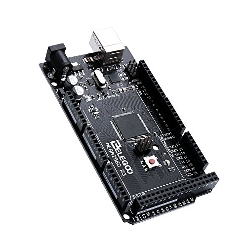 ELEGOO Mega 2560 R3 Tarjeta Mega 2560 Placa con Microcontrolador Basada en el ATmega2560 ATMEGA16U2 con USB Cable Negro Versi  n Compatible con Arduino Mega Kit