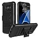 Produktbild MoKo Galaxy S7 Hülle - [Heavy Duty Serie] Outdoor Dual Layer Armor Case Handy Schutzhülle Schale mit Gürtelclip und Standfunktion für Samsung Galaxy S7 5.1 Zoll 2016 Touch Display Smartphone, Schwarz