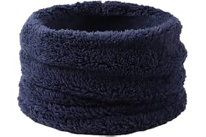 Pesaat Winter Girls Scarf Polar Fleece Children Neck Warmer Knitted Kids Toddler Round Scarves