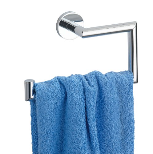 WENKO 17963100 Handtuchring Revello Power-Loc – Befestigen ohne Bohren, Messing verchromt, rostfrei, 20.5 x 14 x 7 cm - 2
