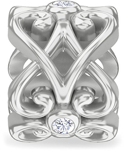 Endlos Schmuck Damen Herz Rose Silber Charm