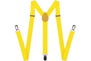 NestNook Mens Braces 1 inch wide - Adjustable Y-Shape Suspenders, Breathable Comfort for Men & Women