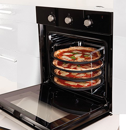 Guardini 27535R Set aus 4 Pizzzablechen und Halterung aus Stahl - 3