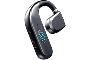 XMENHA Wireless Single Earbud Bluetooth Headset mit Mikrofon Handy Telefon Freisprech Open Ear Einzeln Kopfhörer Kabellos mit Ohrbügel Schnurlos Ohrhörer Freisprecheinrichtung Ohr für Business Büro Fahren