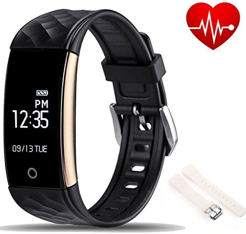 Fitness Tracker,Smart Bracelet with Replaceable Strap, Health Tracker, Activity Pedometer Wristband, Sleep Tracker, Smartwatch for iPhone and Android (For iPhone 7/7 Plus/6s/6/6 Plus/5/5S/SE, Huawei Mate 7/P9, LG, Sony etc.)