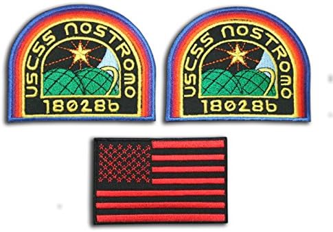 Alien Movie Weyland Nostromo USCM Crew Costume Iron On Patches [3 Patch Set] AL02