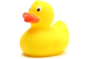 VARUN Duckshop I Badeente Malina Gelb – Der Klassiker unter den Quietscheenten I Quietscheentchen I L: 8,5 cm I Geschenk Kinder I Geschenk Sammler
