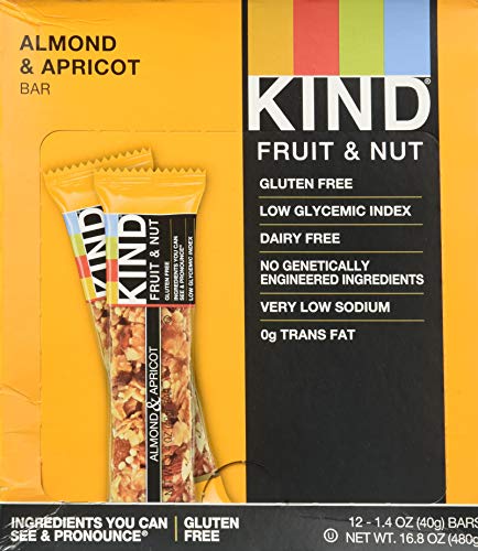 KIND Barre de céréales aux amandes et aux abricots - 40 g (Boîte de 12)