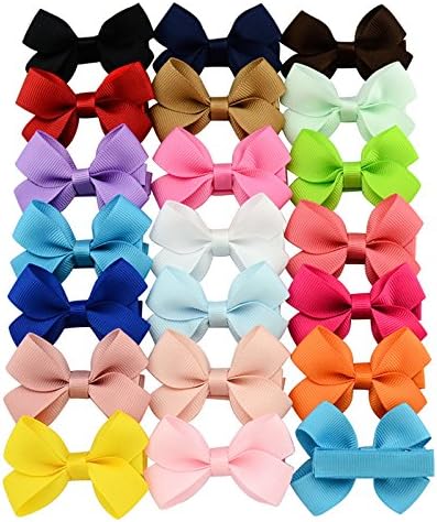 20 colors 6 cm Bow Style Polyester Children's Hair Accessories Hair Clip