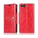 Produktbild NTakia Huawei Honor 10 Hülle,Flip Case Schutzhülle Retro PU Lederhülle Premium Magnetverschluss Wallet Deckel mit Kartensteckplätze Tasche für Huawei Honor 10 - Rot