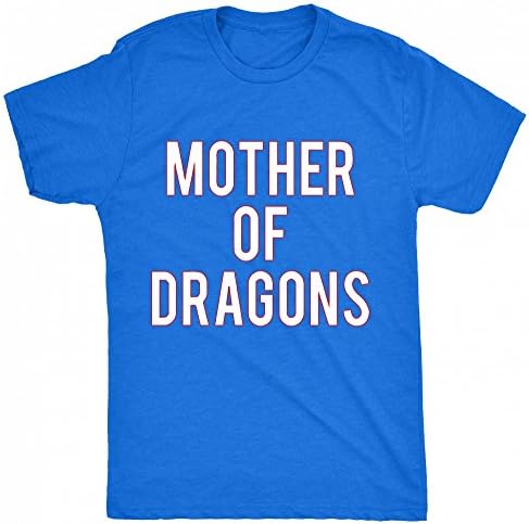 Renowned Novelty mother of dragons Mens T Shirt - Blue - XX-Large