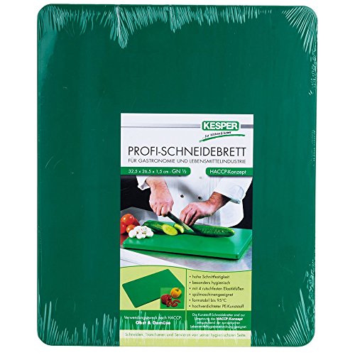 Kesper 30144 Schneidebrett für Gemüse, 32,5 x 26,5 x 1,5 cm, grün - 2