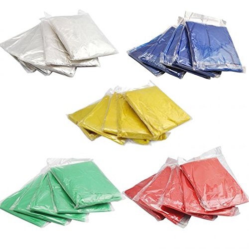 Preisvergleich Produktbild denshine (TM) Kapuzen Notfall Wasserdicht Regen Poncho – Regenabdeckung für für Festivals und Thema Parks