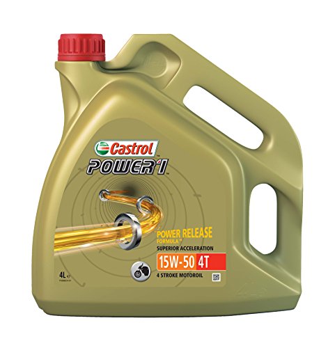 Castrol Power 1 Aceite de Motores 15W-50 4T 4L (Sello inglés)