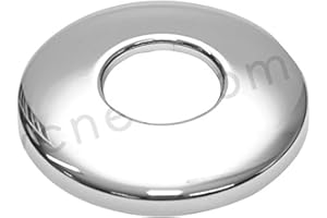 AWENTA PEPTE Rosace en acier chromé pour lavabo Ø 32 mm Argenté