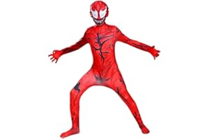 Amycute Costume Carnage Venom Enfant Deguisement Cosplay Anime Film Fille Garcon Cadeau Anniversaire Halloween Costume Collant Decoration Carnage Venom Masques Carnaval Lycra Spandex