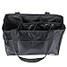 Damero Insert Organiser (Sewn to the Bottom) for Women's Handbag / Purse / Nappy Bag / Backpack with Handles (Black)