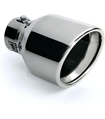 Uitlaatpunten 304 roestvrij staal auto uitlaat einde eindpijp punt dubbelwandig gepolijst schuine snede geluiddemper punt auto uitlaatpunt, inlaat 63mm (2,5) uitlaat 102mm (4) (zilverkleurig Uitlaatpunten 304 roestvrij staal auto uitlaat einde eindpijp punt dubbelwandig gepolijst schuine snede geluiddemper punt auto uitlaatpunt, inlaat 63mm (2,5) uitlaat 102mm (4) (zilverkleurig