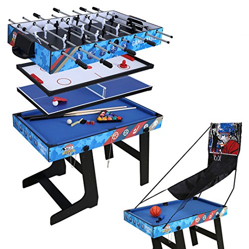 AHHC Children Combo Game tables 4ft Kids Foosball table tennis table pool hockey table basketabll