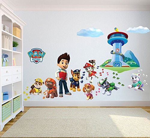 Paw Patrol Wandtattoo ? 3D Schlafzimmer Jungen Mädchen Große Kinder - 6