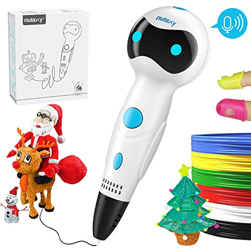 Pluma 3D Impresion, Nulaxy 3D Pen Niños Adultos, Pluma 3D Profesional con Filamentos, 3D Pluma Inteligente Kid Pen Set para Drawing Printing Estereoscópica Garabatos el Mejor Regalo de Cumpleaños