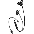 boAt BassHeads 122 ANC Wired in-Ear Earphones with 25dB Active Noise Cancellation, 13mm Drivers, Ambient Mode, Type-C Jack, in-Line Microphone, Snug Fit & Multi-OS Compatibility(Black)