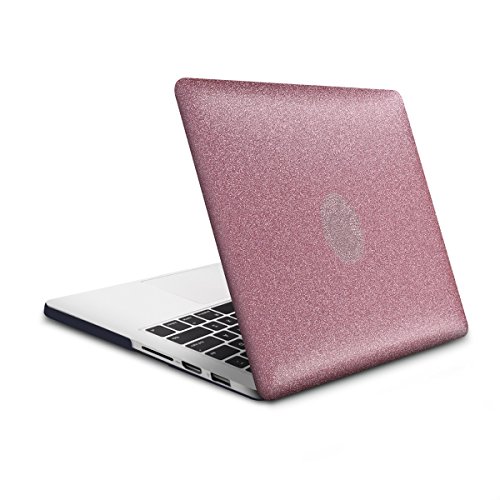 kwmobile Hardcase Laptop Hülle für Apple MacBook Pro Retina 13″ (ab Ende 2012) – Glitzer Design Rosegold dünne gummierte Schutzhülle Cover Case Tasche - 8