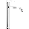 Pixaflo Brass Extended Hot & Cold Single Lever Basin Mixer Tall Boy with 24 inches Long Braided Hoses, Chrome (Admix)