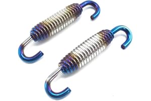 Asudaro Ressorts d'échappement, 2 pcs 58mm moto couleur Printemps moto échappement tuyaux moyens Ressorts en acier inoxydable Ressorts pivotant montage Ressorts universels moteurs pièces